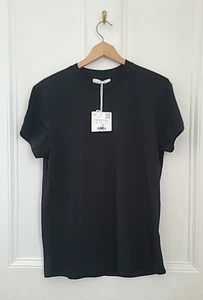 Zara Origins schlichtes schwarzes T-Shirt kurzarm UK Größe Large 100 % Baumwolle - Bild 1 von 12