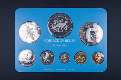 1975 Coinage Of Belize Proof Set Franklin Mint w/Box and COA - Image 1 of 2
