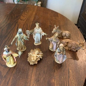 Vintage Fontanini Nativity Set 9 Piece Small Figures 1980’s Christmas Made Italy - Picture 1 of 24