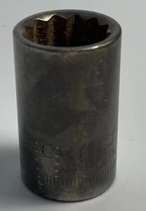 Craftsman 15mm 12 Pt 1/2" Drive Shallow Socket USA Inverted G1 44236 Vintage - Bild 1 von 4
