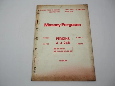 Perkins A4.248 Motor Ersatzteilliste f. Massey Ferguson MF 487 506 178-8 185 188 - Bild 1 von 2