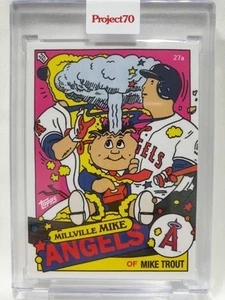 2021 TOPPS PROJECT 70 #357 MIKE TROUT by ERMSY LA ANGELS 1985 TOPPS DESIGN - Picture 1 of 2