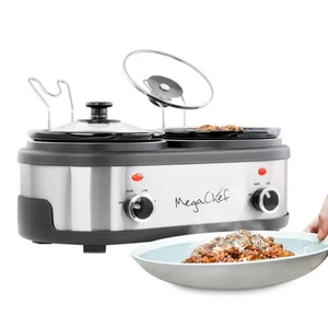 Dual 1.5 Quart Crock Buffet Slow Cooker - Picture 1 of 6