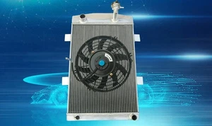 Aluminum Radiator+fan For 35 36 Custom Chevy 350 V8 35-36 Manual 1935 1936 MT - Foto 1 di 4