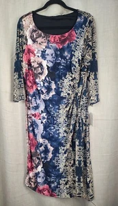 Miss Gabrielle A Line geruchter Pullover weiches Kleid - Übergröße 1X - NEU - Bild 1 von 8