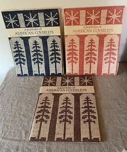 Portfolio of American Coverlets Carol Strickler Volume 1, 2 & 3 plus sample - Picture 1 of 8