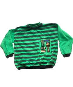 Gitano Sweater Adult Small Green Patches American West Indian Chef Cowboy Mens - Picture 1 of 13