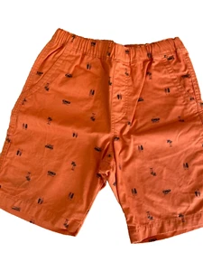 Uni Olo Boy’s Orange Palms Surf Boards Pull Ups Shorts size M (7/8) NEW - Picture 1 of 5