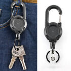 Anti-theft Metal Easy-to-pull Buckle Rope Elastic Keychain Retractable Key Ri DY
