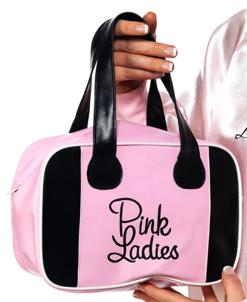 Pink Ladies Bowling Bag Ladies Grease Movie Licensed Fancy Dress Accessory - Image 1 of 1