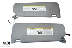 2011 2012 2013 BMW E92 328I 335I FRONT LEFT & RIGHT GRAY SUNVISOR PAIR OEM - Picture 1 of 6