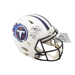 Eddie George 96 NFL ROY Autographed Titans Speed Authentic Full-Size Helmet BAS - Picture 1 of 1