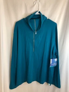 Neu mit Etikett Coolibar türkisblau Collins 3/4-Reißverschluss Pullover UPF Sonnenschutz Shirt Gr. XXL - Bild 1 von 5