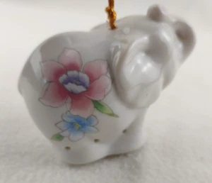 Vintage Elephant Pomander Potpourri Hanging Porcelain Ornament Figurine Japan - Picture 1 of 10