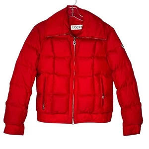 Bogner Kids Quilted Down Puffer Coat Red Winter Snow Jacket Youth Size 8 US - Picture 1 of 16