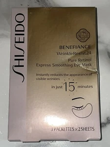 Shiseido Benefiance WrinkleResist24 Pure Retinol Express Smoothing Eye Mask 3 pk - Picture 1 of 4