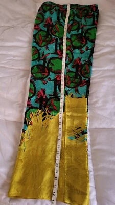 Pantalón Iris Apfel x H&M colorido verde/turquesa con cuerda talla S Nuevo con etiquetas Foto 1 de 4