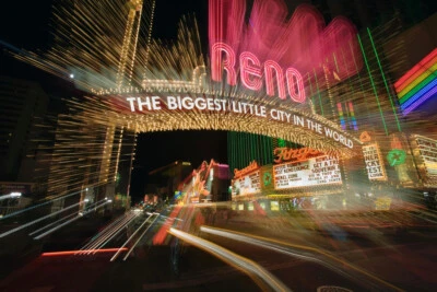 Reno Nevada Biggest Little City World Neon Sign Photo Art Print Poster 18x12 - Image 1 of 3