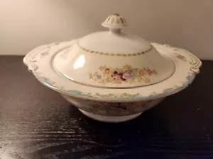Kongo KON50 China Japan Vegetable Serving Bowl With Lid Hand Painted 10 1/2" - Picture 1 of 9