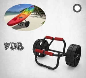 Bend Kayak Canoe Boat Carrier Rack Dolly Trailer Trolley Transport Cart Wheel - Picture 1 of 6
