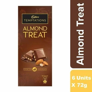 Almond Treat Chocolate From Cadbury Temptation - 72 gm Each - Pack of 6 - FShip - Picture 1 of 5