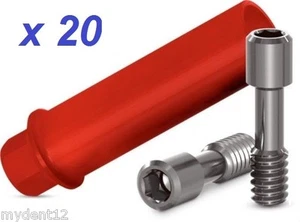 20 x Plastic Structure Abutment hex System for Casting with Hex -Screw Included - Picture 1 of 1