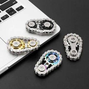 Gyroscope Fidget Spinner Spinning Top Wheel Gear Chain Gyroscope Adult - Picture 1 of 16