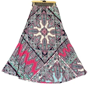 Maxi Falda Chicos Colorida Paisley Pull On XS/0 Boho Gitana Maximalismo Divertida Usada en Excelente Condición - Imagen 1 de 8