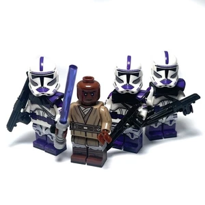 Custom Mace Windu Lego 187th Legion Purple Clone Troopers Star Wars Minifigure** - Bild 1 von 3