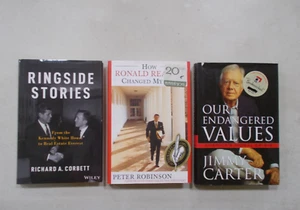 * H 3 PRESIDENTS CARTER REAGAN KENNEDY # HC W/DJ VALUES WHITE HOUSE - Picture 1 of 3