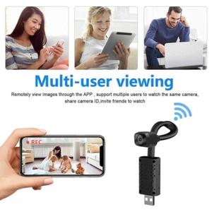 Spy Cam Mini Spia Mini 1080P HD Wireless WiFi IP Camera Micro Camera Led IR - Foto 1 di 9