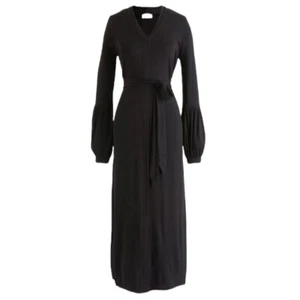 Universal Standard for J. Crew Jersey Long Sleeve Maxi Dress Black Size 4X - Picture 1 of 16