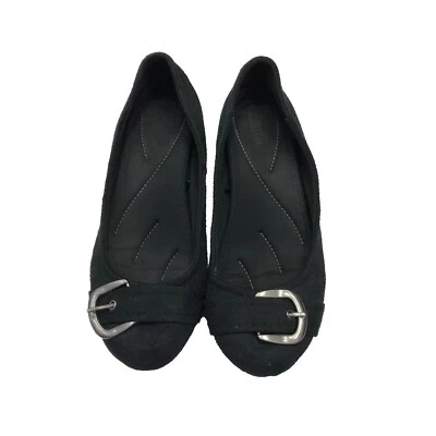 Zapato negro de cuña corta de espuma viscoelástica 8,5 Foto 1 de 4