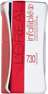NUEVO L'Oréal Infalible Never Fail Lipcolor 730 GRANADINE - Imagen 1 de 1