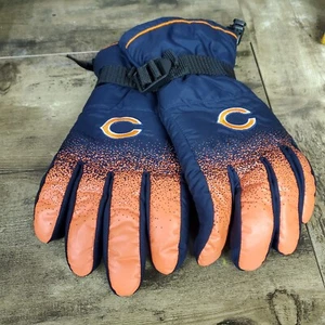 Chicago Bears Mens Med. Winter Nylon Gloves NFL Reebok - Picture 1 of 3