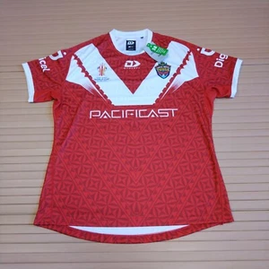 Tonga Jersey XL Mens Rugby Shirt 2021 World Cup League Red Dynasty Home - Picture 1 of 13