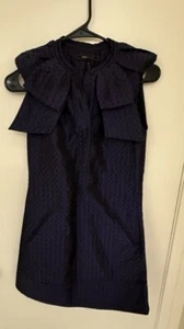 BCBGMaxAzria purple jacquard sleeveless Mini dress Size XXS Side Zipper Pleats - Picture 1 of 6