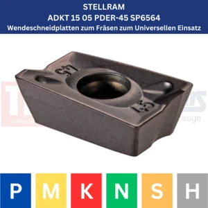 10 x STELLRAM ADKT 1505PDER-45 SP6564 Milling INDEXABLE INSERTS (UNIVERSAL) - Picture 1 of 3