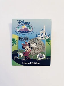 Disney Vacation Club DVC Epcot Spaceship Earth Minnie Mouse Pin w/ Card -LE 3000 - Picture 1 of 5