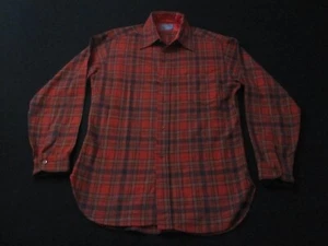 Vintage Pendleton Plaid Shirt Wool Portland Oregon Medium Red Black - Picture 1 of 10