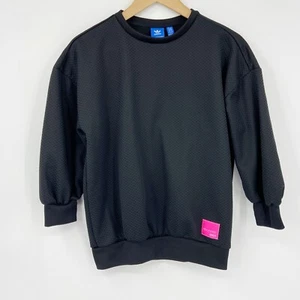 Adidas Equipment Niñas J EQT Crew Pullover Sudadera Tejido Waffle Negro Talla L - Imagen 1 de 7
