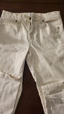 Forever 21 Mens Skinny Leg Jeans Size 25 Off White Denium Cotton Stretch Slim 