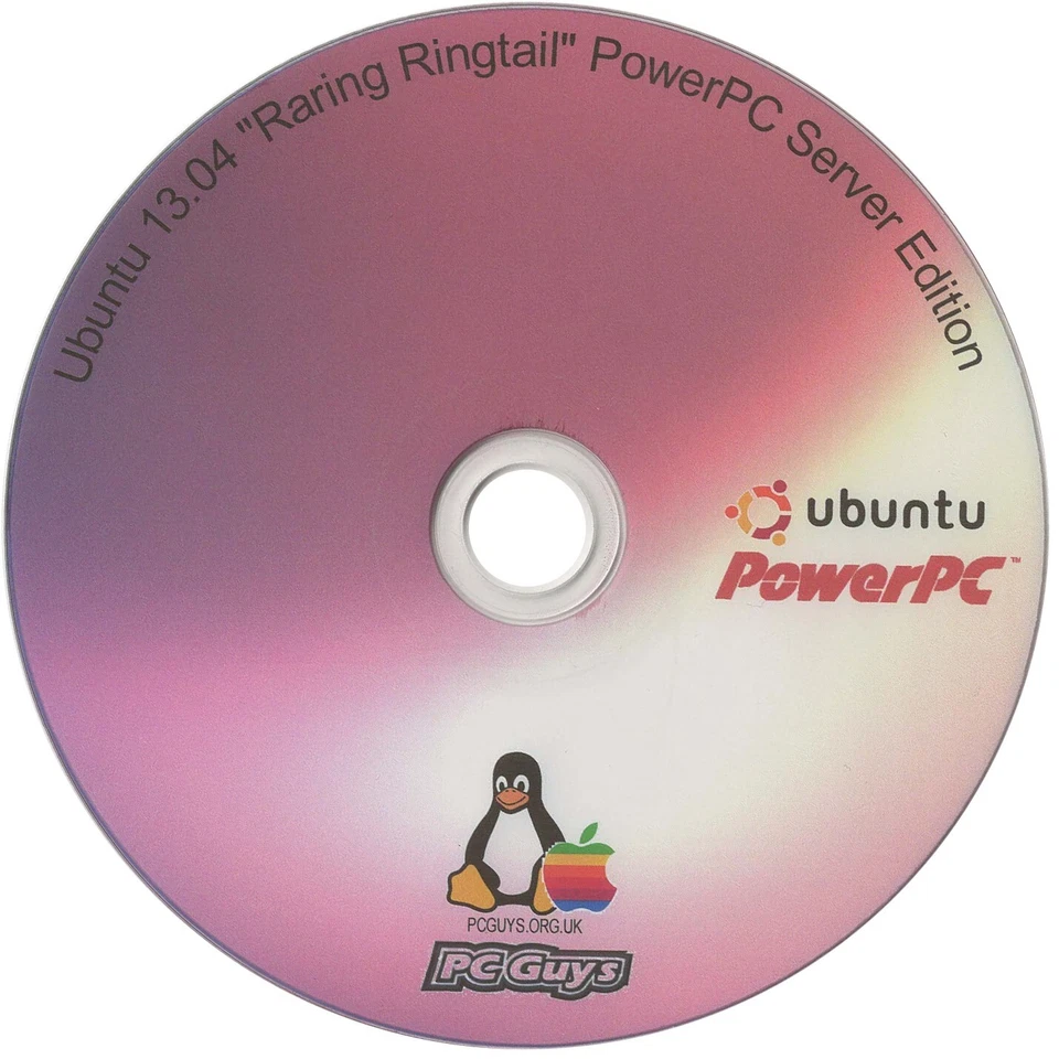 Ubuntu 13.04 Raring Ringtail PowerPC Server CD Apple Mac G4 G5 iMac - Image 1 of 1