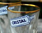 6 anciens verres de bistrot publicitaires fabrique d anisette  et sirop cristal