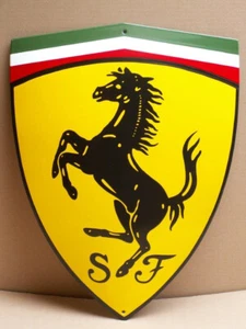 Ferrari Wappen Scuderia emaille Schild Emailschild 37 x 50 cm - Bild 1 von 5