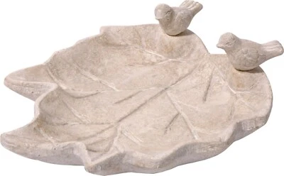 Vogeltränke Blattform Vogelbad Wasserschale Wassertränke Wildvögel Weiß - Bild 1 von 4