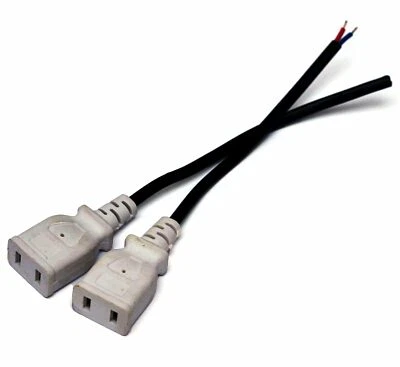 2x 15cm Cord Easy Wire 2Pin AU/US Socket Power Connector IP Camera Power Supply - Image 1 of 4