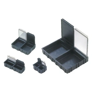 WETEC SMD-Klappbox, ESD, 37 x12 x 15 mm, mittel, schwarz SMD-BOXN2-6-6-10-10 - Bild 1 von 1