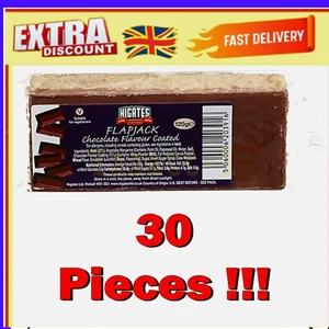 30x Higates Chocolate Coated Flapjacks 120g Bars – Bulk Sweet Snack Case - Picture 1 of 12