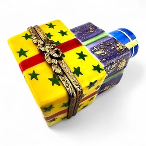 Scatola portagioie porcellana regalo di Natale Limoges Artoria Francia limitata ritirata - Foto 1 di 24